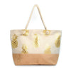 Gold Metallic Pineapple Ladies Tote Bag - LTBG1200 - Bundle Bus