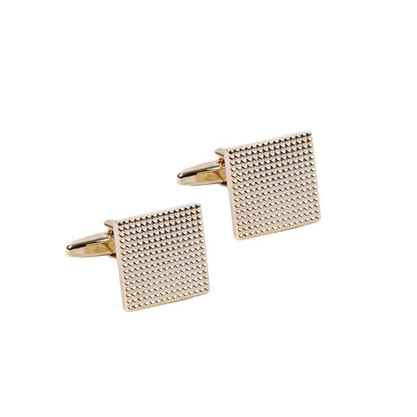 Gold Texture Square Cufflinks-CL1835 - Bundle Bus