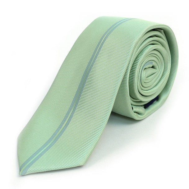 Green Microfiber Poly Woven 2.25" Slim Panel Tie - MPPW1603 - Bundle Bus