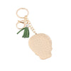 Green Sugar Skull Tassel Keychain-31663OL-G - Bundle Bus