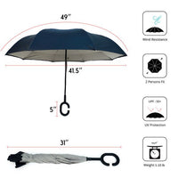 Grey Double Layer Inverted Umbrella - UM5021 - Bundle Bus