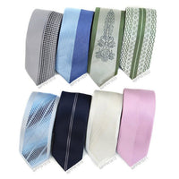 Grey Microfiber Poly Woven 2.25" Slim Panel Tie MPPW1625 - Bundle Bus