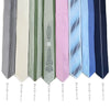 Grey Microfiber Poly Woven 2.25" Slim Panel Tie MPPW1625 - Bundle Bus