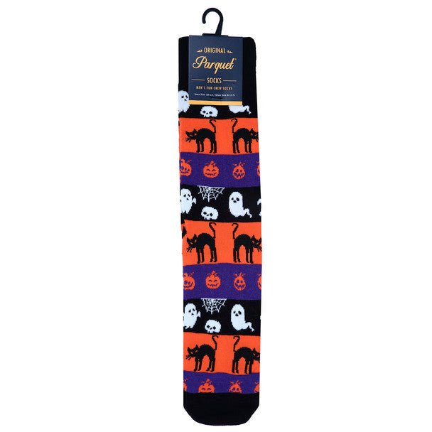 Halloween Ghosts and Pumpkin Novelty Socks- NVS19612-BK - Bundle Bus