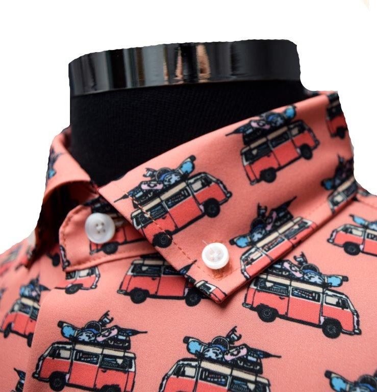 Hippie Van - Men's Short Sleeve Stretch - Bundle Bus