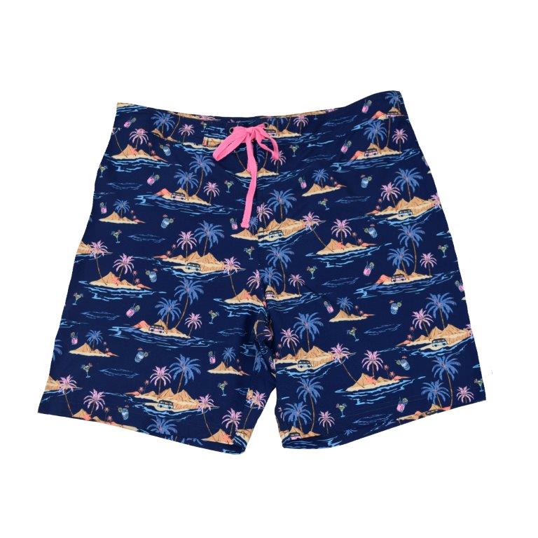 Island Drinking - Men's Printed Boardshort - Bundle Bus