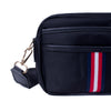 Ladies Dual Stripe Nylon Sport Crossbody Bag - LCBG1301 - Bundle Bus