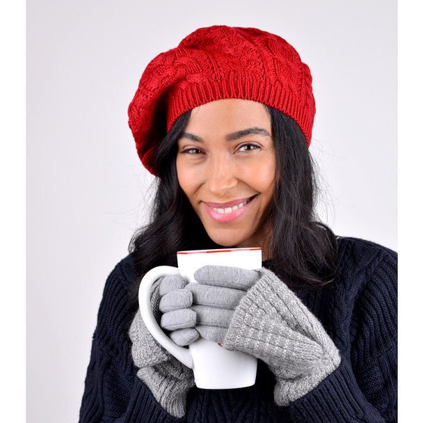 Ladies Knitted Beret Hat - WH5010 - Bundle Bus