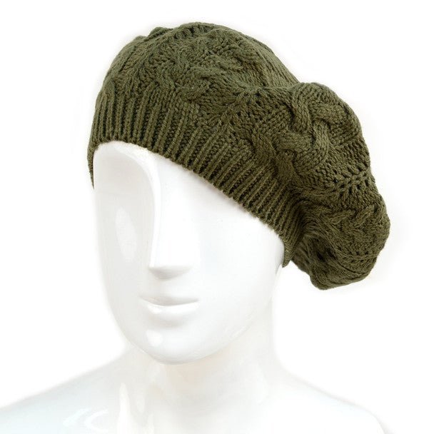 Ladies Knitted Beret Hat - WH5010 - Bundle Bus