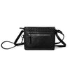 Ladies Vegan Leather Quilt Crossbody Bag-LCBG1408-BK - Bundle Bus