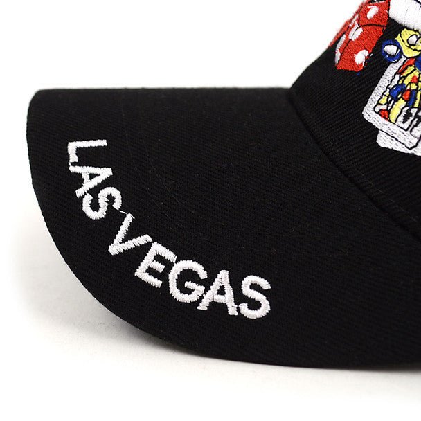 Las Vegas Black 3D Embroidered Baseball Cap- Hat EBC10280 - Bundle Bus