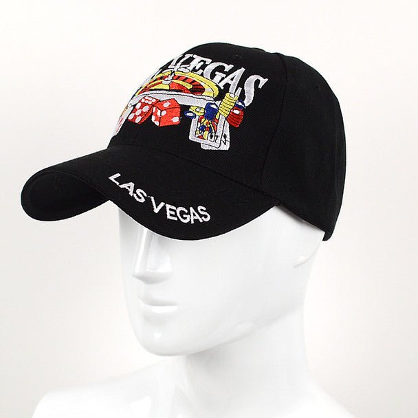 Las Vegas Black 3D Embroidered Baseball Cap- Hat EBC10280 - Bundle Bus