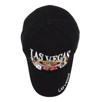 Las Vegas Black 3D Embroidered Baseball Cap- Hat EBC10280 - Bundle Bus