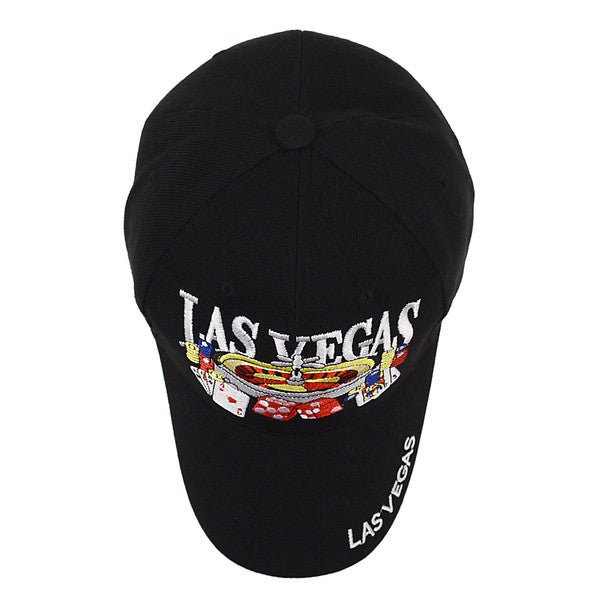 Las Vegas Black 3D Embroidered Baseball Cap- Hat EBC10280 - Bundle Bus