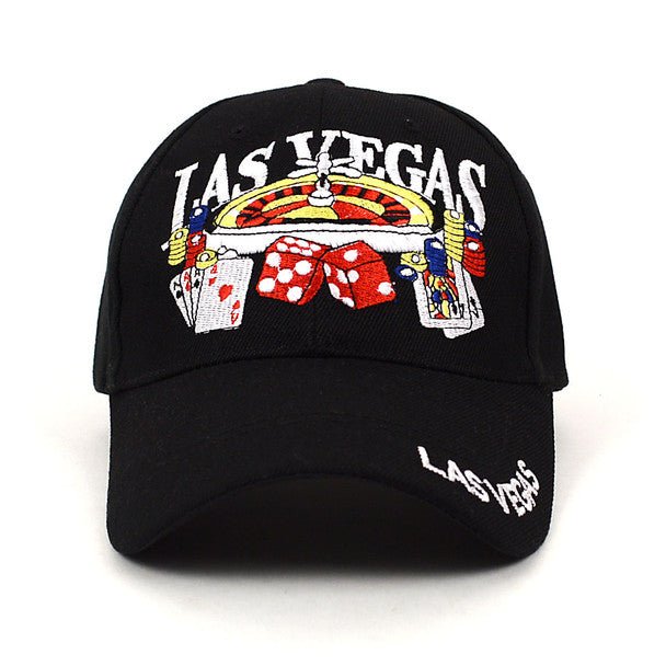 Las Vegas Black 3D Embroidered Baseball Cap- Hat EBC10280 - Bundle Bus