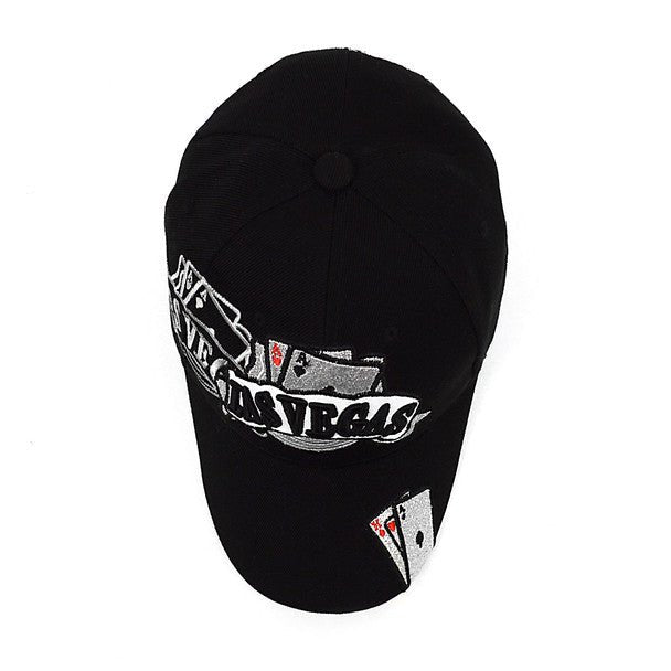 Las Vegas Black 3D Embroidered Baseball Cap, Hat EBC10287 - Bundle Bus