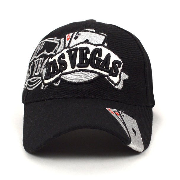 Las Vegas Black 3D Embroidered Baseball Cap, Hat EBC10287 - Bundle Bus