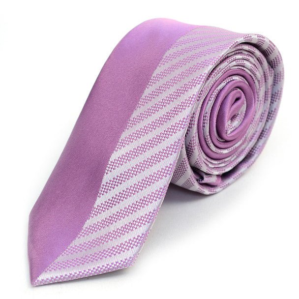 Lavender Microfiber Poly Woven 2.25" Slim Panel Tie - MPPW1609 - Bundle Bus