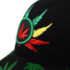 Leaf Pattern Black 3D Embroidered Baseball Cap, Hat EBC10289 - Bundle Bus