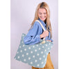 Light Blue Stars Ladies Tote Bag -LTBG1228-LTBL - Bundle Bus