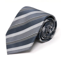 Men Diagonal Stripe Micro Fiber Poly Woven Tie-MPW5955 - Bundle Bus