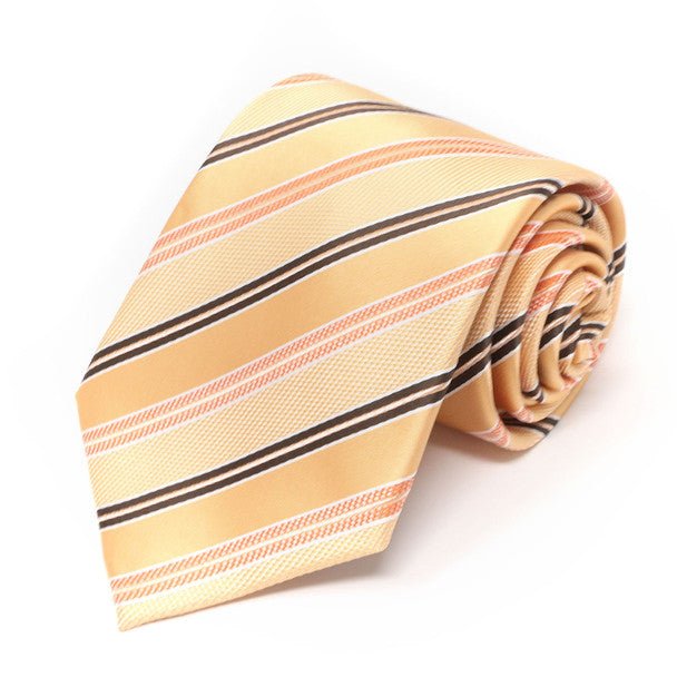 Men Diagonal Stripe Micro Fiber Poly Woven Tie-MPW5955 - Bundle Bus