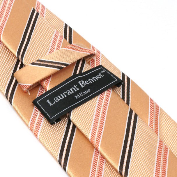 Men Diagonal Stripe Micro Fiber Poly Woven Tie-MPW5955 - Bundle Bus