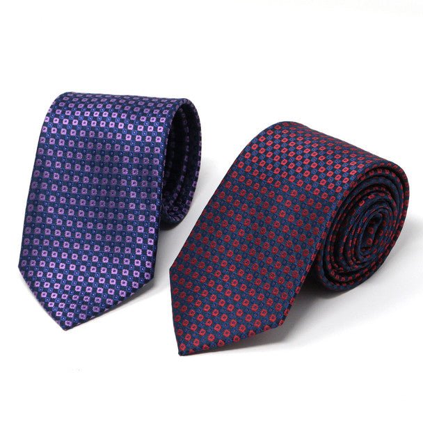 Men Square Pattern Micro Fiber Poly Woven Tie-MPW5949 - Bundle Bus