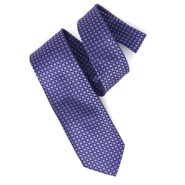 Men Square Pattern Micro Fiber Poly Woven Tie-MPW5949 - Bundle Bus