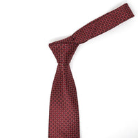 Men Square Tiles Micro Fiber Poly Woven Regular Tie-MPW5947 - Bundle Bus