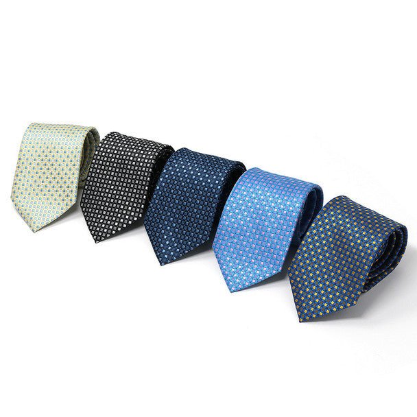 Men Tile Pattern Micro Fiber Poly Woven Tie-MPW5952 - Bundle Bus