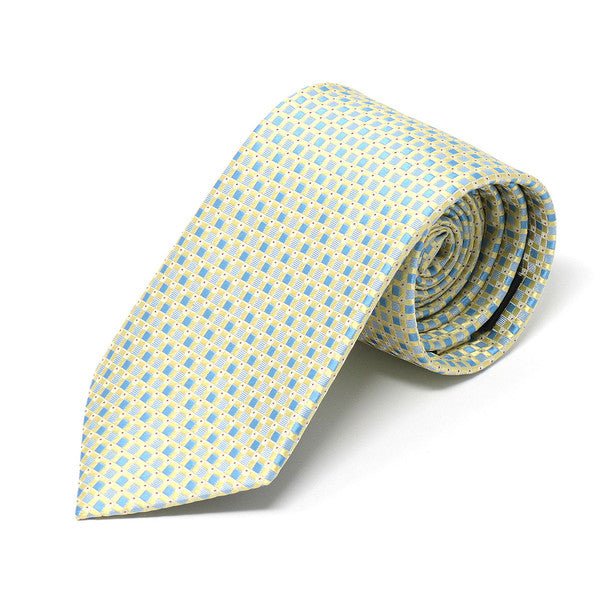 Men Tile Pattern Micro Fiber Poly Woven Tie-MPW5952 - Bundle Bus