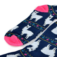 Men's Alpaca Fun Novelty Socks - NVS19407 - Bundle Bus