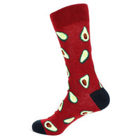 Men's Avocado Novelty Socks - NVS19542-BURG - Bundle Bus