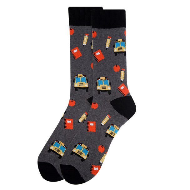 Men's Back to School Novelty Socks - NVS1915 - Bundle Bus