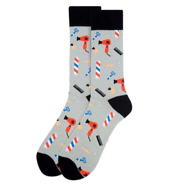 Men's Barber Shop Novelty Socks - NVS19211 - Bundle Bus