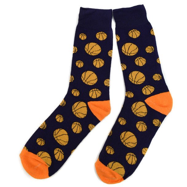 Men's Basketball Novelty Socks NVS1774-OR - Bundle Bus