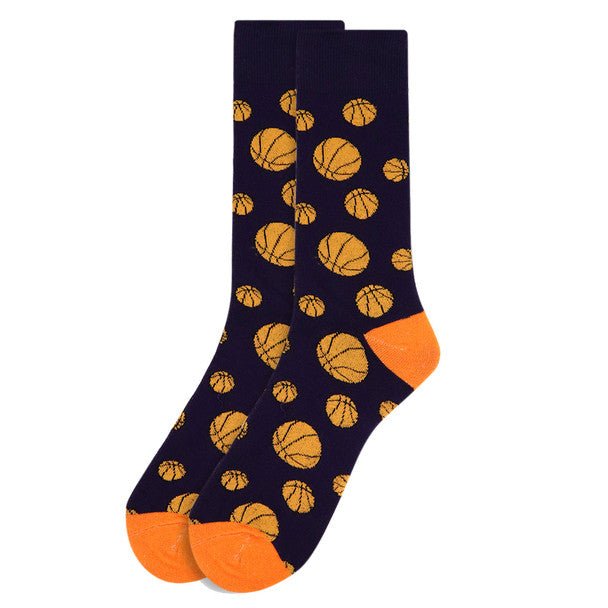 Men's Basketball Novelty Socks NVS1774-OR - Bundle Bus