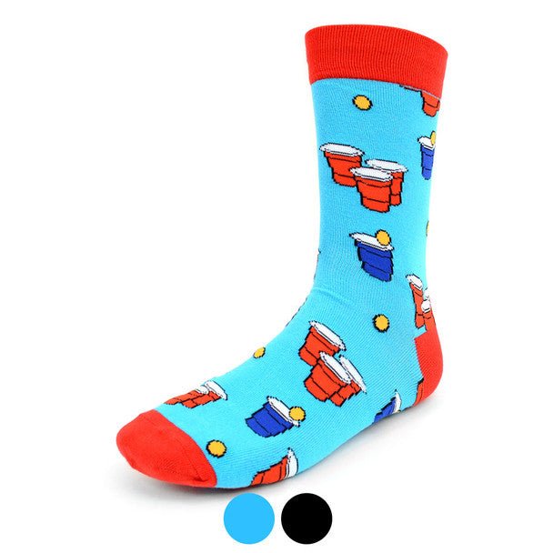 Men's Beer Pong Novelty Socks - NVS1912 - Bundle Bus