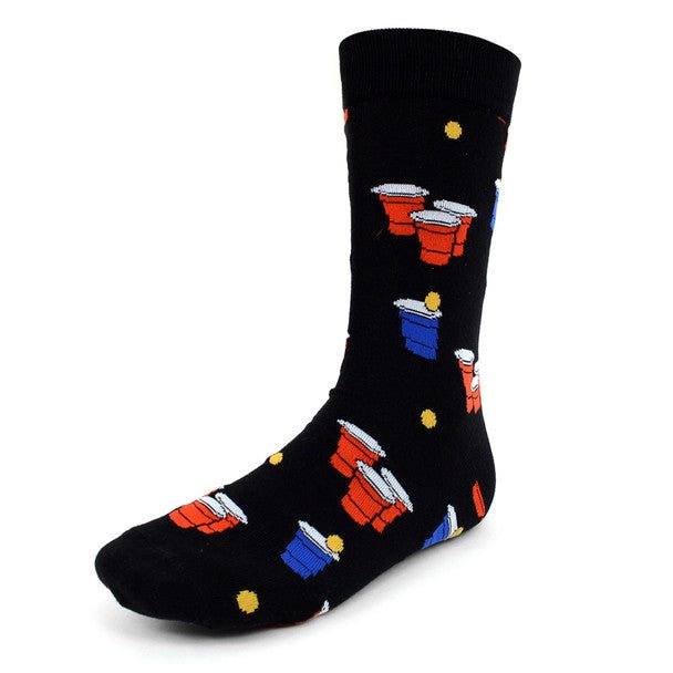 Men's Beer Pong Novelty Socks - NVS1912 - Bundle Bus