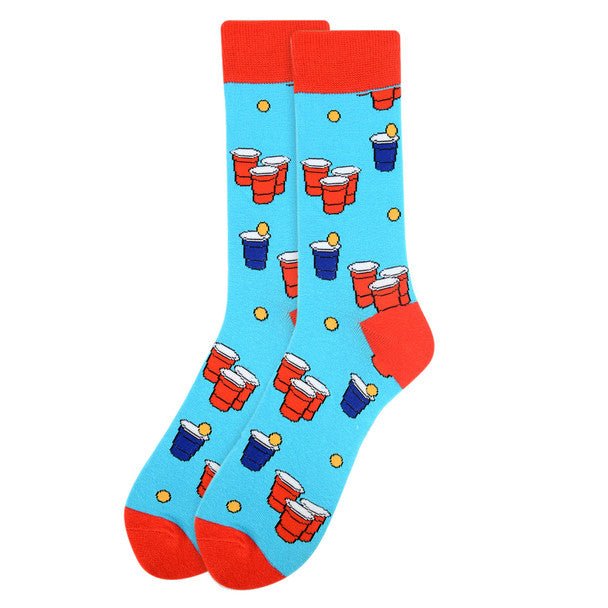 Men's Beer Pong Novelty Socks - NVS1912 - Bundle Bus