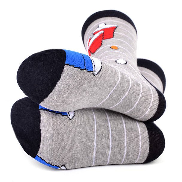 Men's Beer Pong Novelty Socks - NVS19566-GRY - Bundle Bus