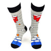 Men's Beer Pong Novelty Socks - NVS19566-GRY - Bundle Bus