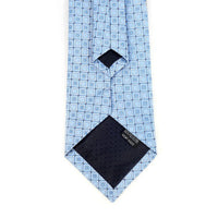 Men's Blue Geometric Zipper Tie - MPWZ-BL1 - Bundle Bus