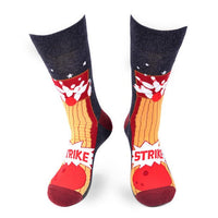 Men's Bowling STRIKE Novelty Socks - NVS19572-CHAR - Bundle Bus