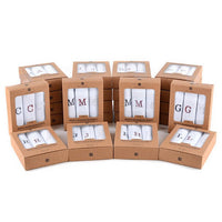 Men's Boxed Embroidered Initial Alphabet Cotton Handkerchiefs - IH3701 - Bundle Bus