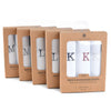 Men's Boxed Embroidered Initial Alphabet Cotton Handkerchiefs - IH3701 - Bundle Bus