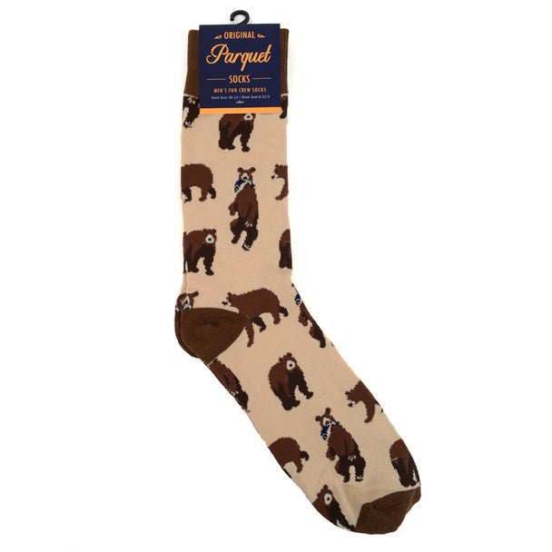 Men's Brown Bear Novelty Socks - NVS19377 - Bundle Bus