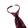 Men's Burgundy Striped Zipper Tie - MPWZ-RD2 - Bundle Bus