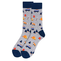 Men's Camping Novelty Socks - NVS19539 - Bundle Bus